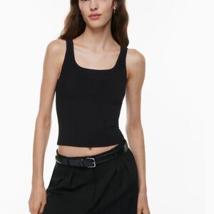Babaton Sculpt Knit Squareneck Tank Rib-knit tank top from Aritzia